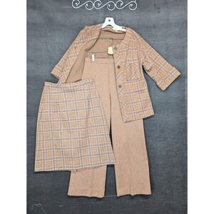 Vintage 3 Piece Suit Fire Islander Grandma Grannycore Skirt/Pants Set Size 9/10
